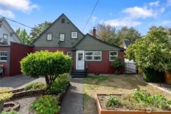 Fresh cement plank siding and paint showcase timeless character.