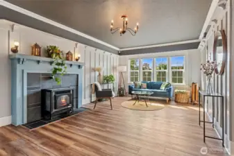 Warm, welcoming layout with multiple living spaces.