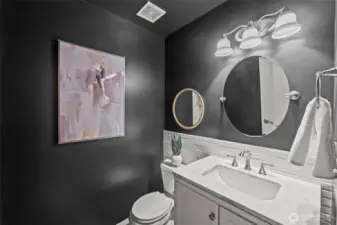 Downstairs powder room