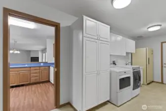 Not to mention a pantry area off of the kitchen in the laundry room.
