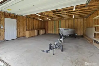 Interior of the 2 car garage.