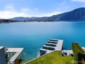 View from privated gated park and marina slips