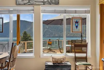 Views through living area windows