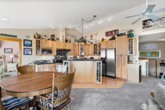 Kitchen with breakfast counter.