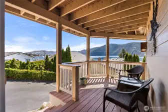 Main Entrance East side of home.  Enters to main level w/ covered deck/ private