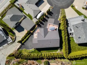 Aerial of home/lot in cul-de-sac.  Tons of privacy in a quiet setting.