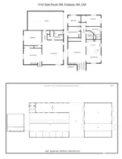 Floor plan for house and barn layout for reference