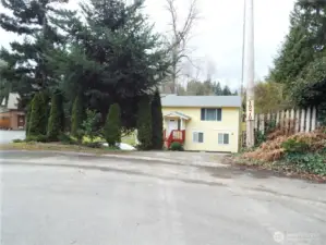 Front view of the house from the cul-de-sac