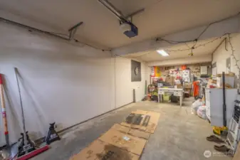 So much room!  Owner parks his full sized truck in here and has room for ample storage.