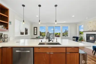 Enjoy the fantastic views while cooking or enjoying your morning coffee.