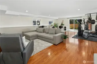 Daylight basement with separate access—ideal for a family room, studio, or future ADU