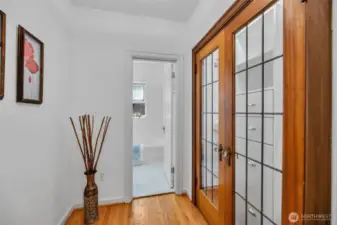 A second closet leads to the bath.