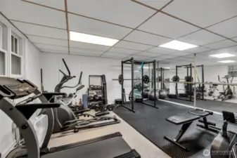 Well equipped gym.