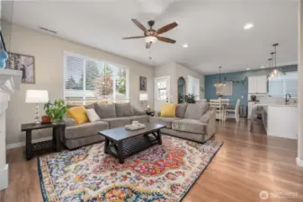 Open and inviting living space downstairs