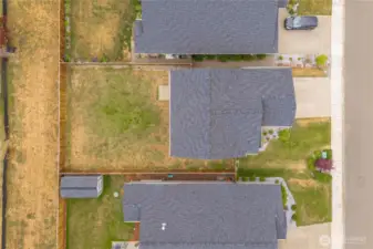 View of the fenced lot