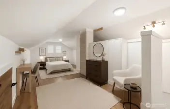 Virtually staged – attic thought can be turned into a fourth bedroom