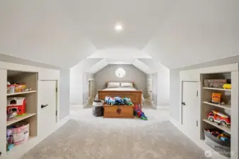 bedroom or playroom connected to game room or bonus area