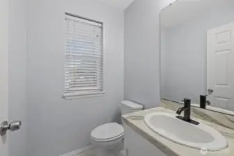 Main level powder room