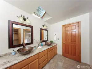 Upgraded Master Bath w/ Heated Floors..Skylight too!