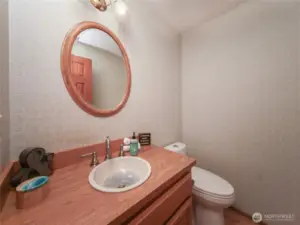 Powder Rm w/Real Hardwood Floors