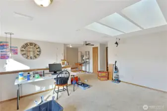 Huge bonus/rec room upstairs with built in speakers