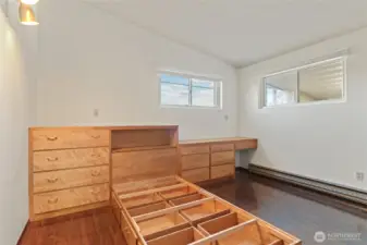 Second bedroom with built ins