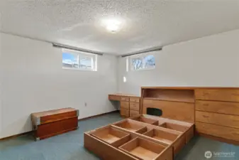 Third bedroom with built ins