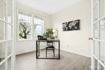 Office with french glass door