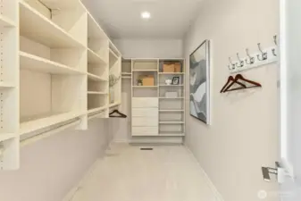 1 of 2 dual walk-in closets.