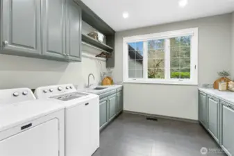 1 of 2 main floor powder rooms.