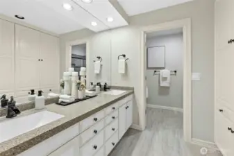 Large shared bath for 2 more upstairs bathrooms.