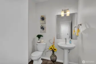 Cute downstairs powder room