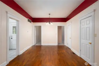 Spacious dining area.