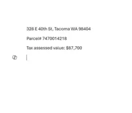 Tax assessed value