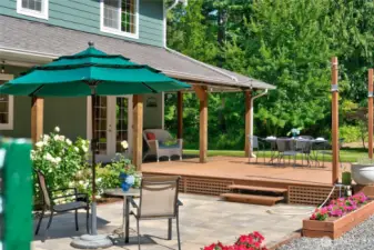 Large patio with ample space for seating and relaxing.