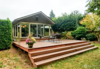 This terrific, brand new deck is an additional outdoor room for you!