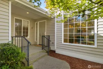 Charming entry. Easy access to the garage.