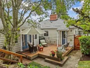 Spacious deck with room for a BBQ, dining and entertaining friends, family and guests.