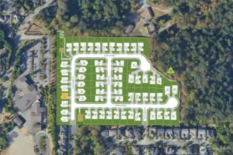 Aerial Map showing the vast green space
