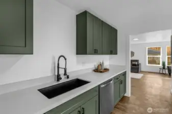 Walk into your new kitchen with all new cabinets and countertops!