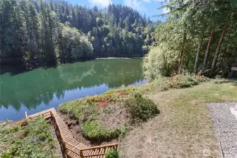 Stairway down to landing