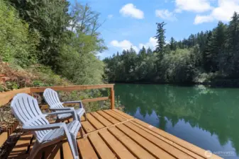 Enjoy the River edge landing for coffee or dinner