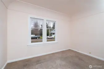 Bedroom 1 off living room. This was used as the primary bedroom.