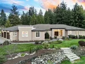 Large full custom one level home on 2 + acres in private gated community