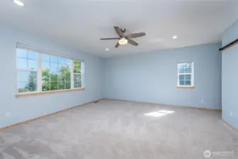 Primary bedroom with a view.
