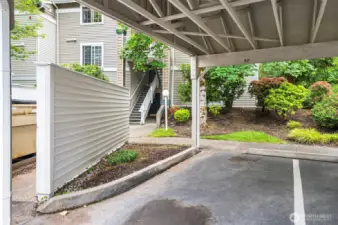 A dedicated carport located right outside your front door makes coming and going a breeze