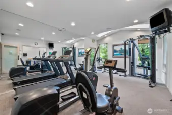 fitness center located inside the clubhouse