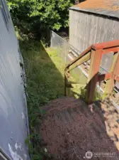 Back porch & fenced area.