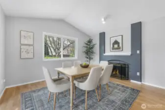 Cozy Dining Space off kitchen w/ 2nd gas fireplace