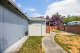 Storage Shed Stays with home.